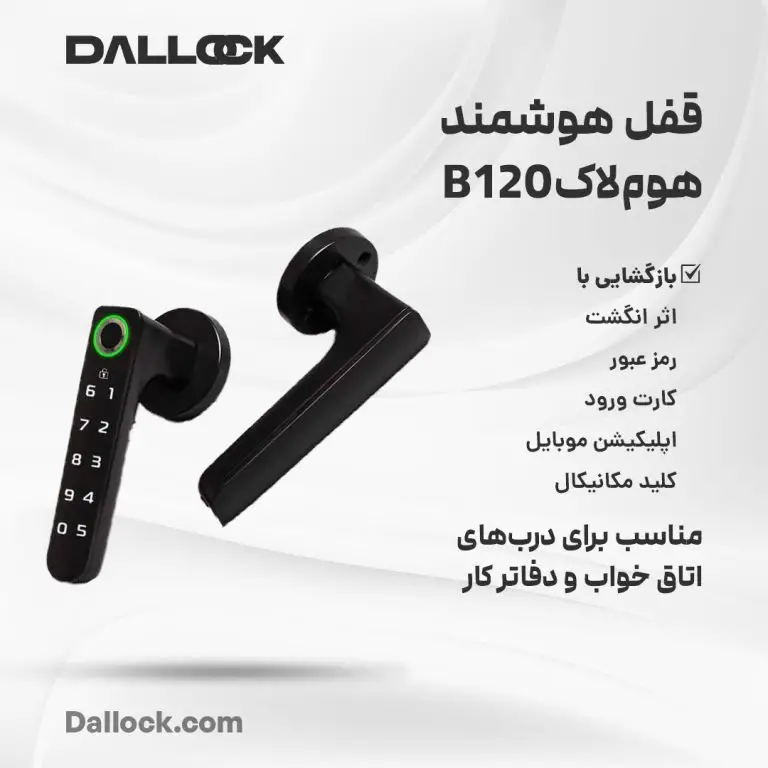 عکس اینفوگرافی دستگیره B120 هوم لاک